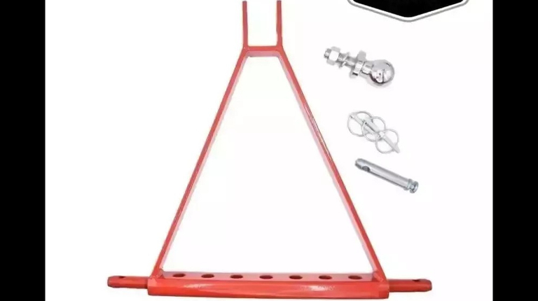 Anhängerschleppschaufel Schwarz - Rot